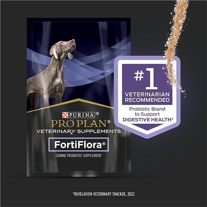 Purina Pro Plan Veterinary Supplements FortiFlora Dog Probiotic Supplement, Canine Nutritional Supplement - (Pack of 6) 30 ct. Boxes ProPlanVeterinaryDiets