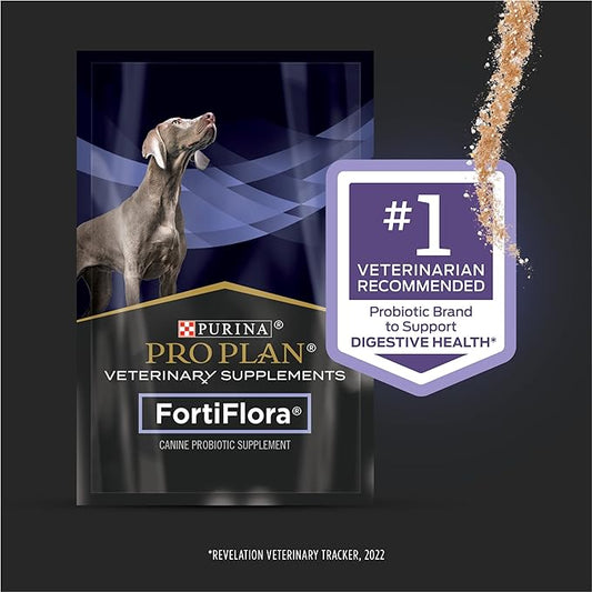 Purina Pro Plan Veterinary Supplements FortiFlora Dog Probiotic Supplement, Canine Nutritional Supplement - (Pack of 6) 30 ct. Boxes ProPlanVeterinaryDiets