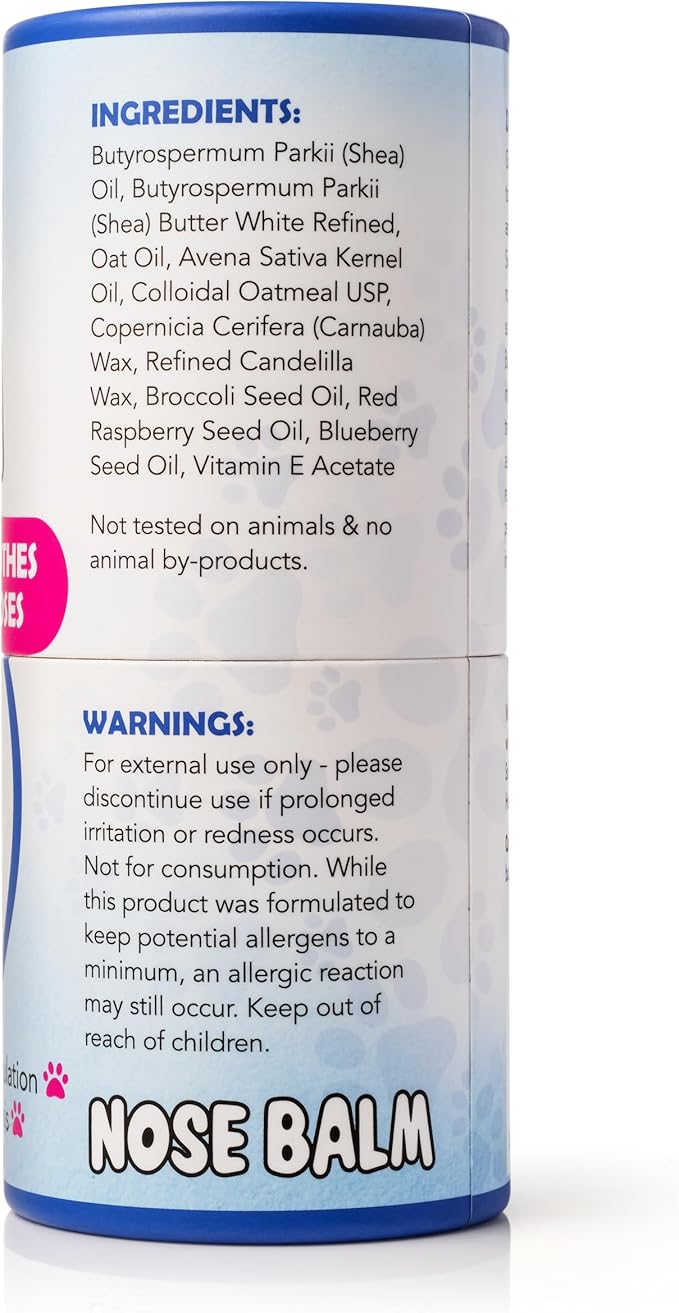 Squishface Nose Balm - Soothe & Protect Dry, Cracked Dog Snouts - Plant-Based, Lick-Safe Formulation to Aid in Relief of Hyperkeratosis - Great for All Breeds! (1.75 oz) Squishface