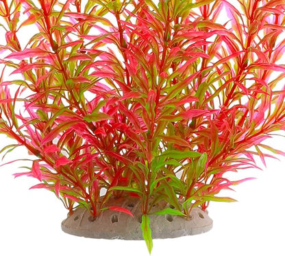 Aquarium Plastic Plants Large, Artificial Plastic Long Fish Tank Plants Decoration Ornaments Safe for All Fish 21 Inches Tall (J07 Pink) JIH