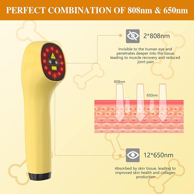 KTS Laser Therapy for Dogs,Portable Red Light Vet Device for Dogs Pets Muscle & Hip and Joint Arthritis Pain Relief,Wound Care Clear Skin Problems,Reduce Inflammation KTS