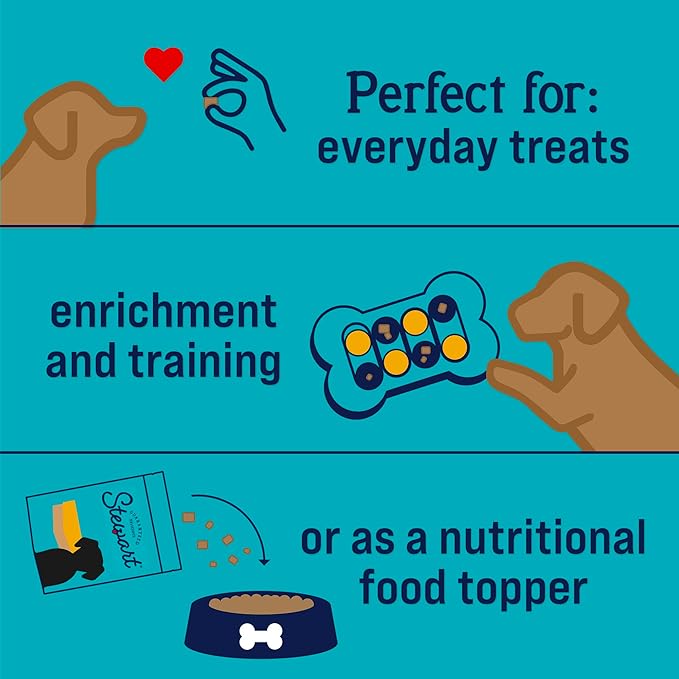 Stewart Freeze Dried Dog Treats, Chicken Liver, 3 oz, Grain Free & Gluten Free, Resealable Pouch, Single Ingredient, Dog Training Treat - PAWPICO