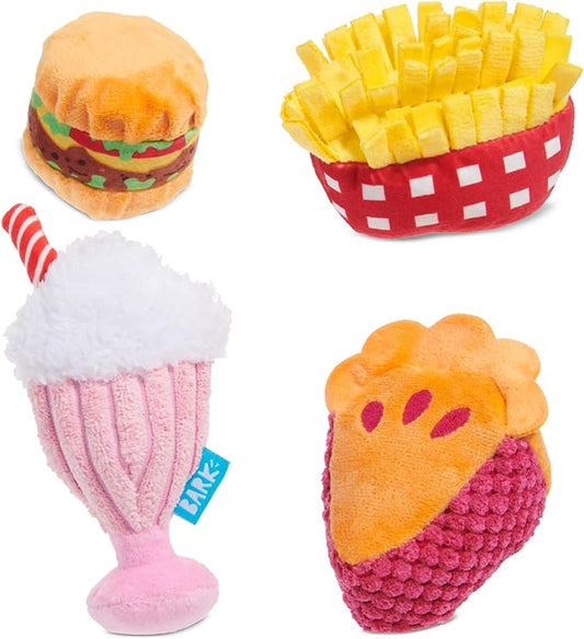 Barkbox Dine & Dash Dog Toy Bundle – Squeaky Dog Toys – Plush Dog Toys – Puppy and Pet Toys for Small Dogs - PAWPICO