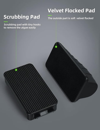 Jasonwell Magnetic Aquarium Fish Tank Cleaner Magnet Scraper for Glass Aquariums Cleaning Tools Scrubber Floating Brush (XL) Jasonwell