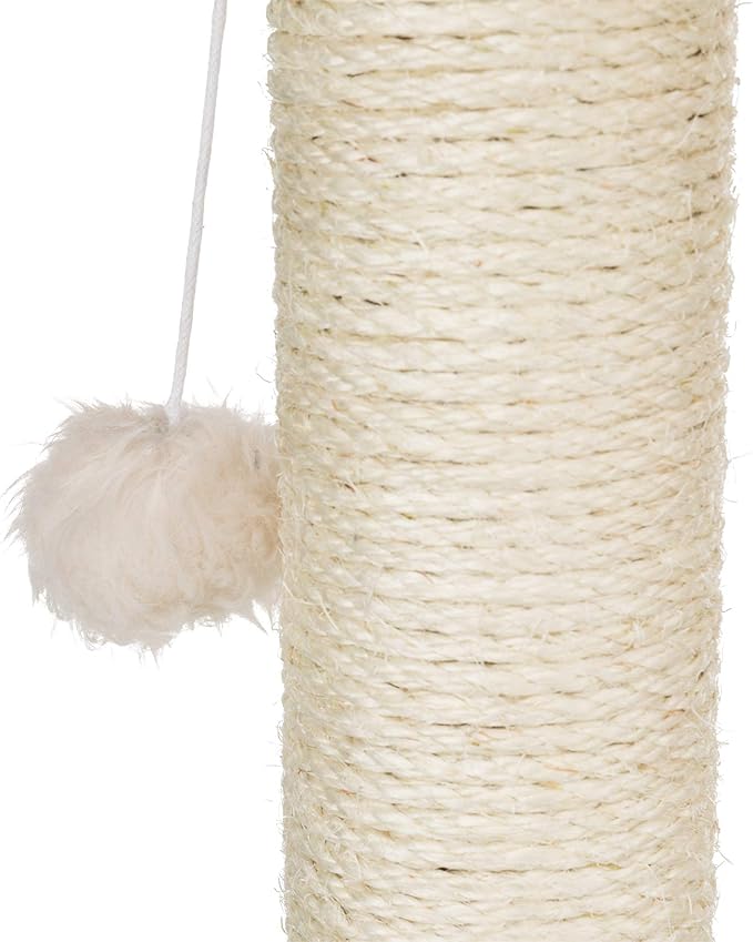 TRIXIE Baza Scratching Post with Hammock | 18" Base. Color: Cream - PAWPICO
