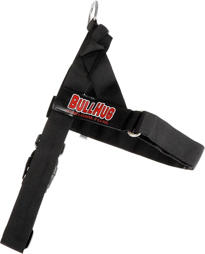 BULLHUG Harness – Made for Larger Chested Dogs Like English Bulldogs, French Bulldogs, Pugs & More. Stops Dogs from Pulling & Choking on Walks (Black, XL) BULLHUG