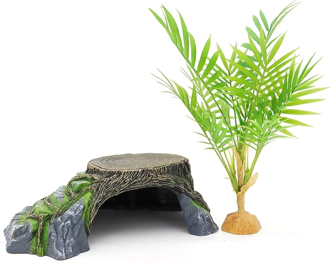 Reptile Hides Hideout Habitat, Reptile Caves for Bearded Dragons, Leopard Geckos, Lizards, Turtles, Snakes, Frogs (Extra Large-A) PAWPICO