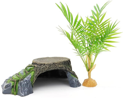 Reptile Hides Hideout Habitat, Reptile Caves for Bearded Dragons, Leopard Geckos, Lizards, Turtles, Snakes, Frogs (Extra Large-A) PAWPICO