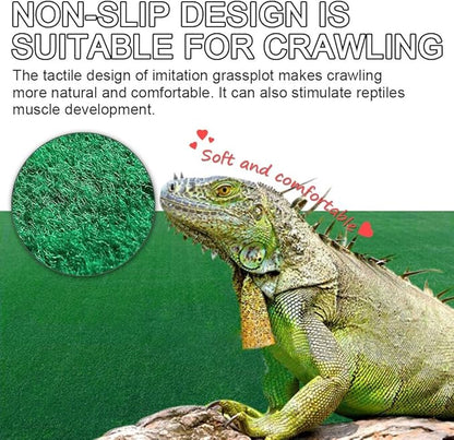 Hamiledyi 4Pcs Reptile Carpet 20 x 12 Terrarium Liner Bedding Reptile Substrate Mat Tank Accessories for Bearded Dragon Snake Lizard Tortoise Leopard Gecko Hamiledyi