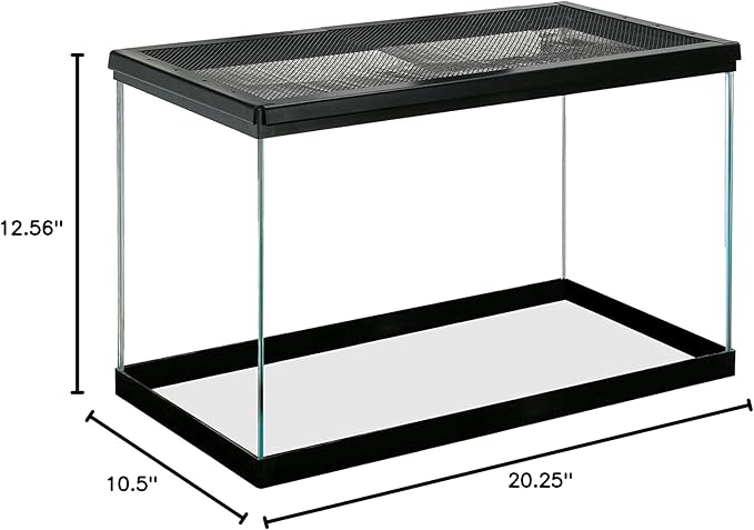 Zilla 10 Gallon Pet Reptile Starter Habitat Kit with Light and Heat for Small Desert Dwelling Animals Zilla