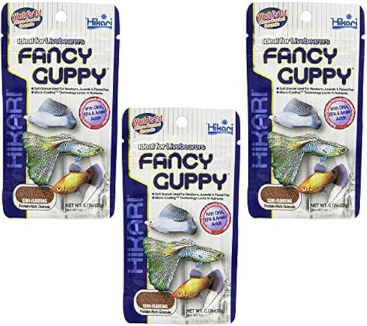 (3 Pack) Hikari Usa Tropical Fancy Guppy For Pet Health, 0.77-Ounce Each Hikari