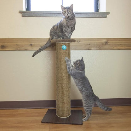Kitty City Sisal Post Scratcher, Sisal Post (Brown) - PAWPICO
