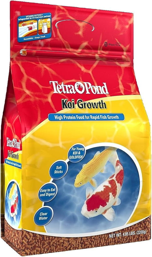 TetraPond Koi Growth 4.85 Pounds, Soft Sticks, Pond Fish Food Tetra