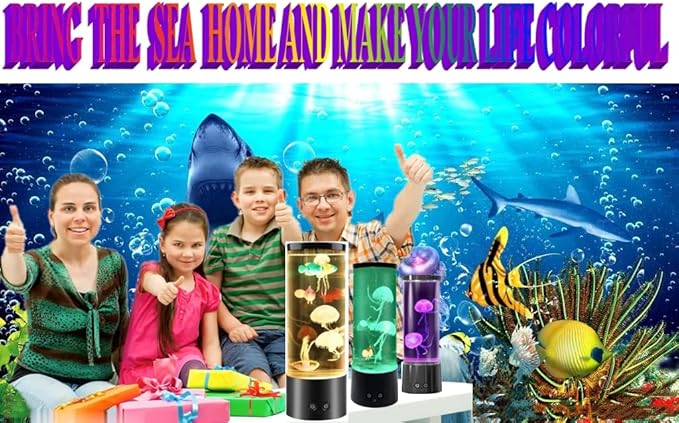 Order Soon Jellyfish Lamp with 16 Colors Changing for Relax Mood Light Gift with USB for Kids Men Women for Home Decoration… ORDERSOON