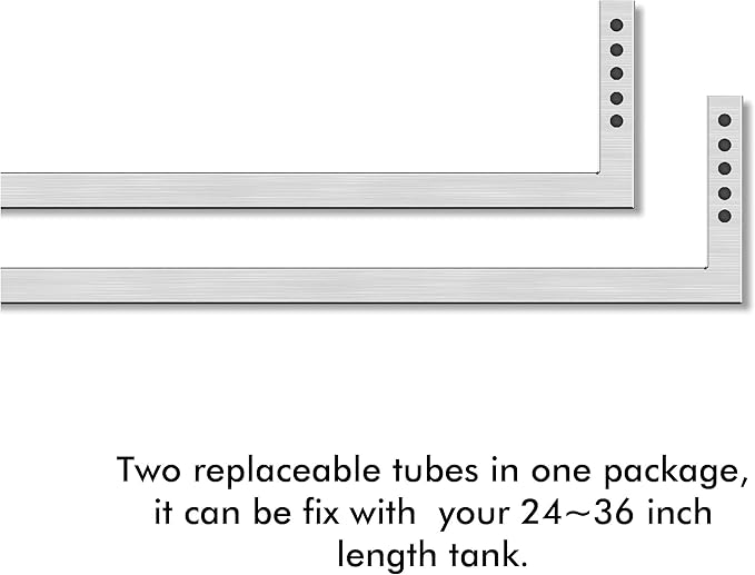 ONF Stainless Steel 304 Square Hanging Kit for Planted Terrarium & Aquarium Light, Suspension System, Adjustable Stand Hold up to 11lb 24-36 inch Fish Tank Light, 2 pcs Tubes in Pack, Right ONF