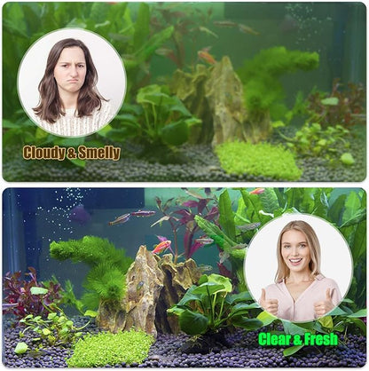 Mini 3W Aquarium Clean Light with Timer Algae Removal Light Fish Tank LED Light Aquarium Green Clean Waterproof Light for Pond Tank Aquarium, Black Rutloy