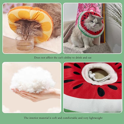 Cat Recovery Soft Collar, Waterproof Soft Recovery Collar. Anti-bite and Anti-Lick Wound Healing Safe Adjustable Elizabethan Collar.(S) Only for Cats up to 6 Months in Size PAWPICO