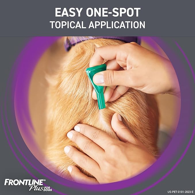 FRONTLINE Plus for Dogs Flea and Tick Treatment (Small Dog, 5-22 lbs.) 8 Doses (Orange Box) FRONTLINE%C2%AEBrandProducts