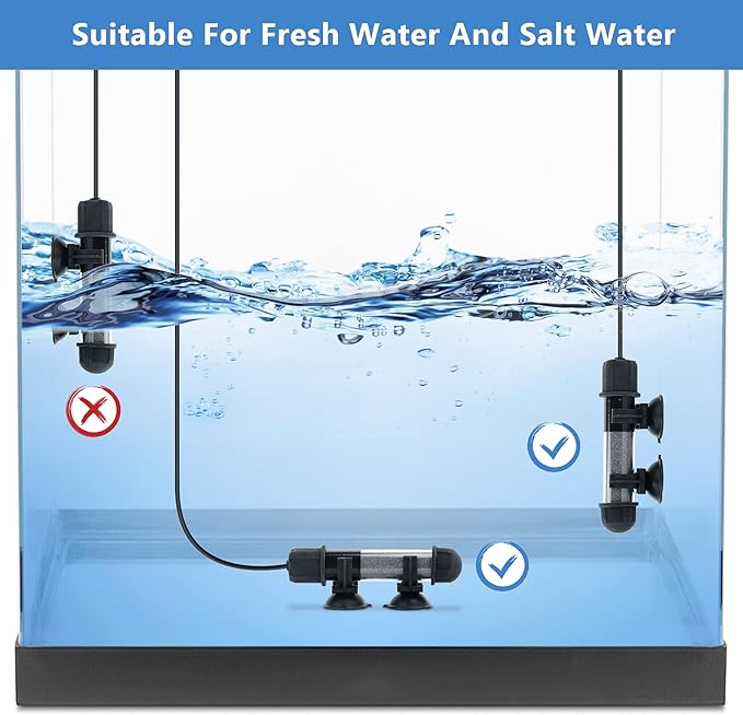 hygger Small Aquarium Betta Heater, Submersible Fish Tank Heater 10W/25W/50W/100W with LED Digital Display, Suitable for Marine Saltwater and Freshwater up to 5/10/16/26 Gallon hygger