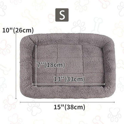 lesypet Cat Beds for Indoor Cats, 15" x 10" Small Cat Bed Curl Sleep Plush Cushion with Pillow, Non-Slip Bottom Washable Mat, Small - PAWPICO