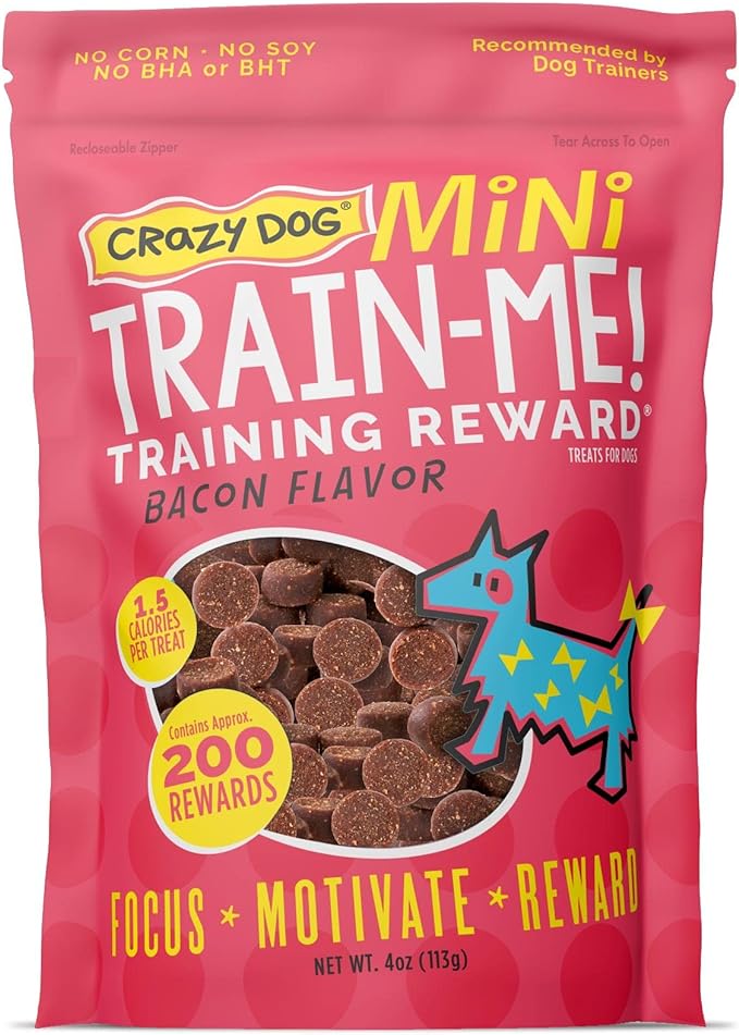 Crazy Dog Train-Me! Training Reward Mini Dog Treats 4 Ounce (Pack of 1) - PAWPICO