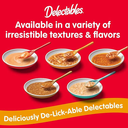 Delectables Bisque Lickable Wet Cat Treats - Chicken, Tuna & Shrimp, 12 count Hartz