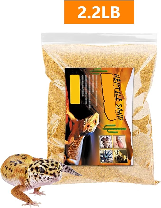 BNOSDM Reptile Sand Bearded Dragons Substrate Sands Lizard Terrarium Bedding Desert Blend for Snakes Geckos Chameleon Tortoise Frogs Scorpion Invertebrates Amphibian（Yellow） BNOSDM