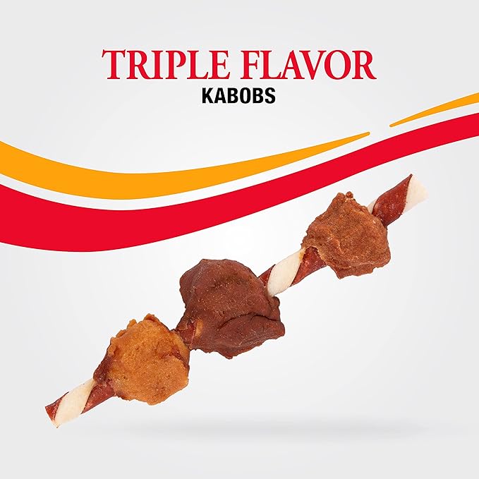 Good'N'Fun Triple Flavored Rawhide Kabobs for Dogs - PAWPICO