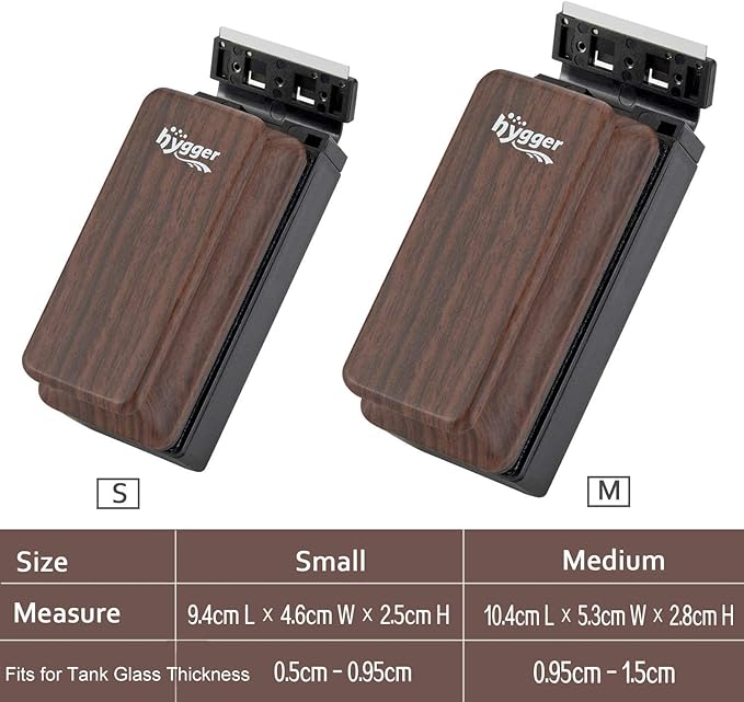 hygger Aquarium Strong Magnetic Cleaner Algae Magnet Cleaning Tool with Scraper Floating Brush for Fish Glass Tank M hygger