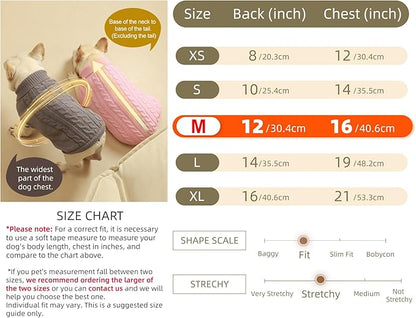 2 Pack Dog Sweaters for Small Dogs - Puppy Medium Warm Clothes in Winter, Turtleneck Pullover Design for Boy Girl Pet, Doggie, Cat, Kitten Chihuahua Bulldog Pug Beagles (M, Grey, Beige) - PAWPICO
