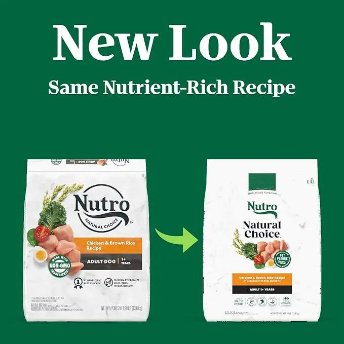 Nutro Natural Choice Adult Dry Dog Food, Chicken and Brown Rice Recipe 30 lbs. - PAWPICO