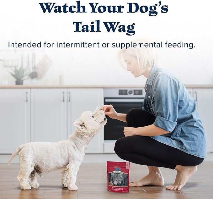 Blue Buffalo Wilderness Trail Treats Crunchy Dog Biscuits, Grain-Free and High-Protein Dog Treats Made with Natural Ingredients, Salmon Recipe 24-oz Bag - PAWPICO