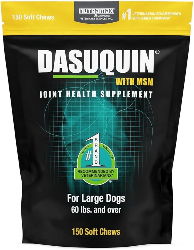 Nutramax Laboratories Dasuquin with MSM Joint Health Supplement for Large Dogs - With Glucosamine, MSM, Chondroitin, ASU, Boswellia Serrata Extract, and Green Tea Extract, 150 Soft Chews NutramaxLaboratories