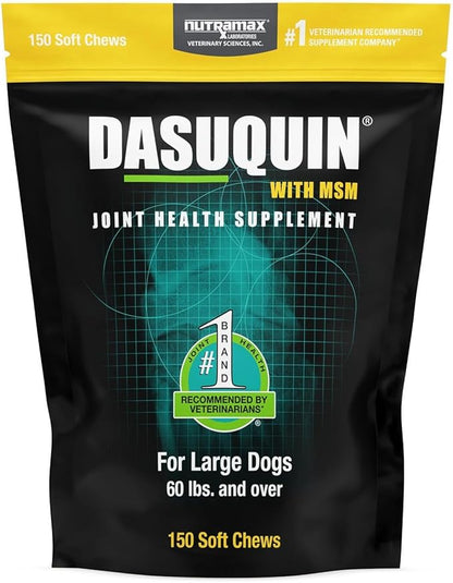 Nutramax Laboratories Dasuquin with MSM Joint Health Supplement for Large Dogs - With Glucosamine, MSM, Chondroitin, ASU, Boswellia Serrata Extract, and Green Tea Extract, 150 Soft Chews NutramaxLaboratories