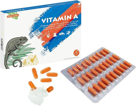 Vitamin A Supplement for Reptiles and Amphibians, 30 Capsules. NUTRIARISE