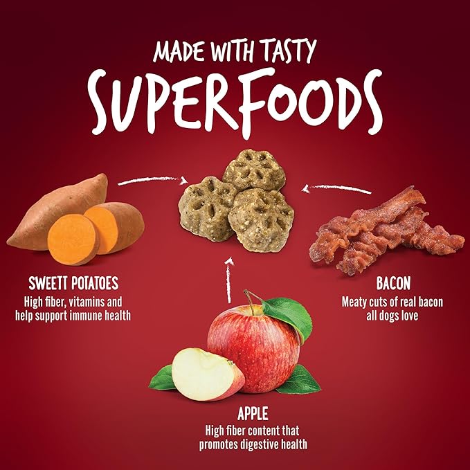 Fruitables Skinny Mini Dog Treats – Healthy Treats for Dogs – Low Calorie Training Treats – Free of Wheat, Corn and Soy – Apple Bacon – 5 Ounces - PAWPICO