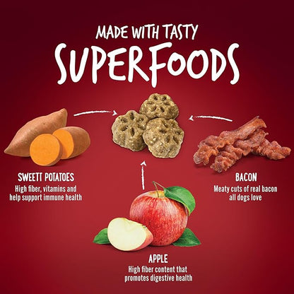 Fruitables Skinny Mini Dog Treats – Healthy Treats for Dogs – Low Calorie Training Treats – Free of Wheat, Corn and Soy – Apple Bacon – 5 Ounces - PAWPICO