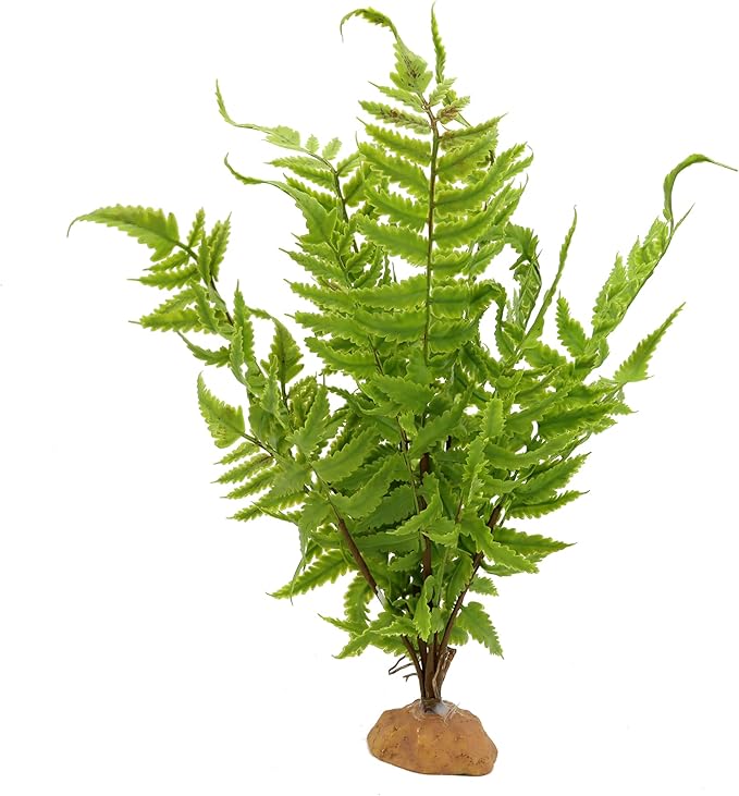 JIHAQUA Lifelike Reptile Tank Plant Decor - Realistic Artificial Plastic Plant for Terrariums and Pet Enclosures (Style B) JIHAQUA