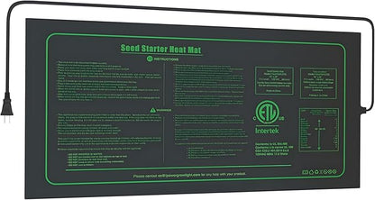 iPower Waterproof Seedling Heat Mat 10" x 20", ETL Certified Durable Germination Heating Pad, for Seed Starting Propagation iPower