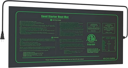 iPower Waterproof Seedling Heat Mat 10" x 20", ETL Certified Durable Germination Heating Pad, for Seed Starting Propagation iPower
