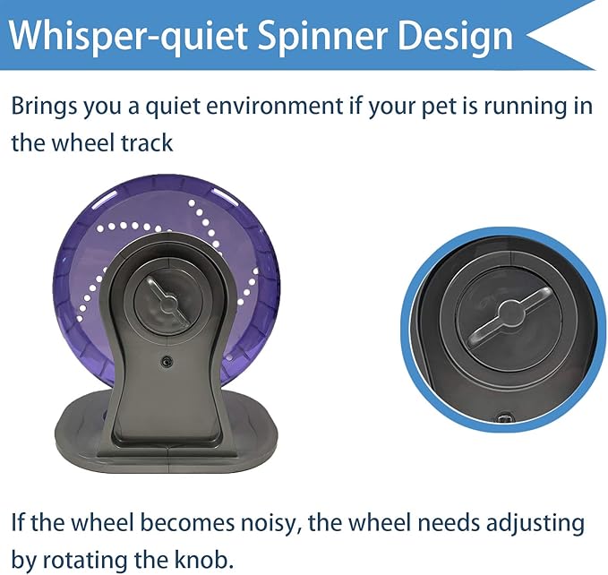 Petest Hamster Exercise Wheel, Silent Spinner Hamster Running Wheels, Diameter 6.7 inch, Purple Petest