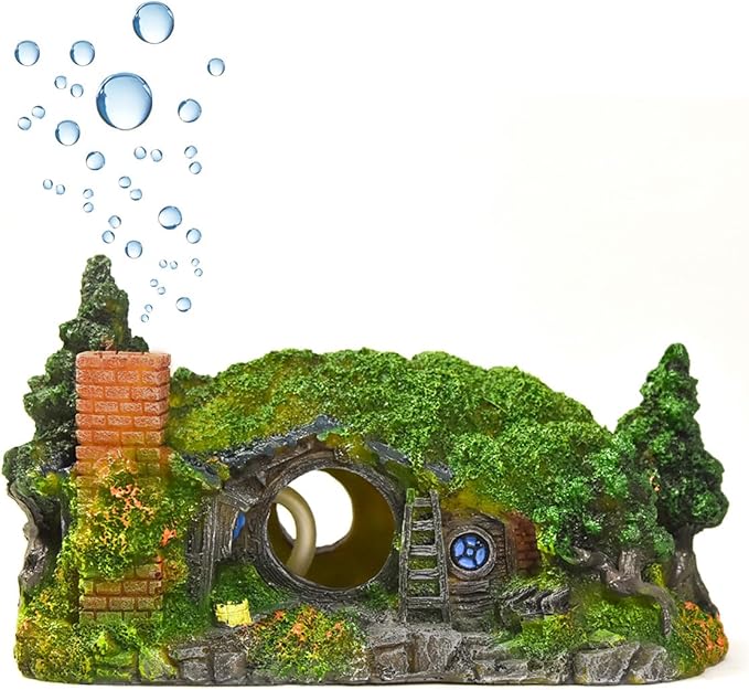 fazhongfa Aquarium Decorations Castle Fish Tank Décor Thematic Ornaments (Hobbit-Small) fazhongfa