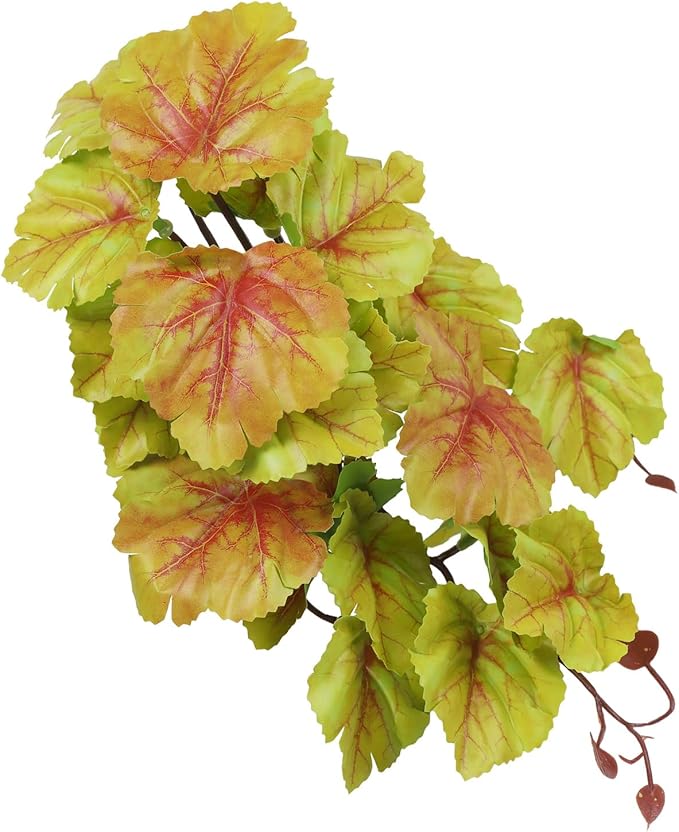 Fake Reptile Plants for Reptile Terrarium Plants, Reptile Plant Décor, Turtle Tank Plants with Suction Cup IBWell