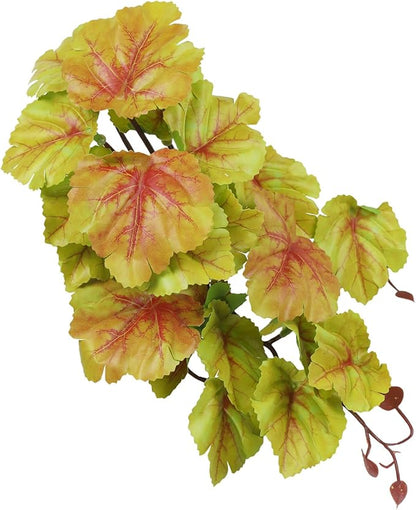 Fake Reptile Plants for Reptile Terrarium Plants, Reptile Plant Décor, Turtle Tank Plants with Suction Cup IBWell