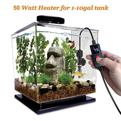 PULACO Small Aquarium Betta Heater for 6-10 Gallon Tank (50W) PULACO
