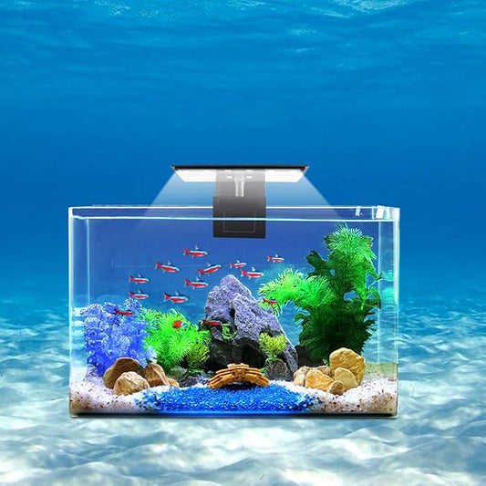 WEAVERBIRD Aquarium Light Fish Tank LED Light 6W 12 LED Planted Clip Lamp for 8-15Inch 6mm Thick Fish Tanks WEAVERBIRD