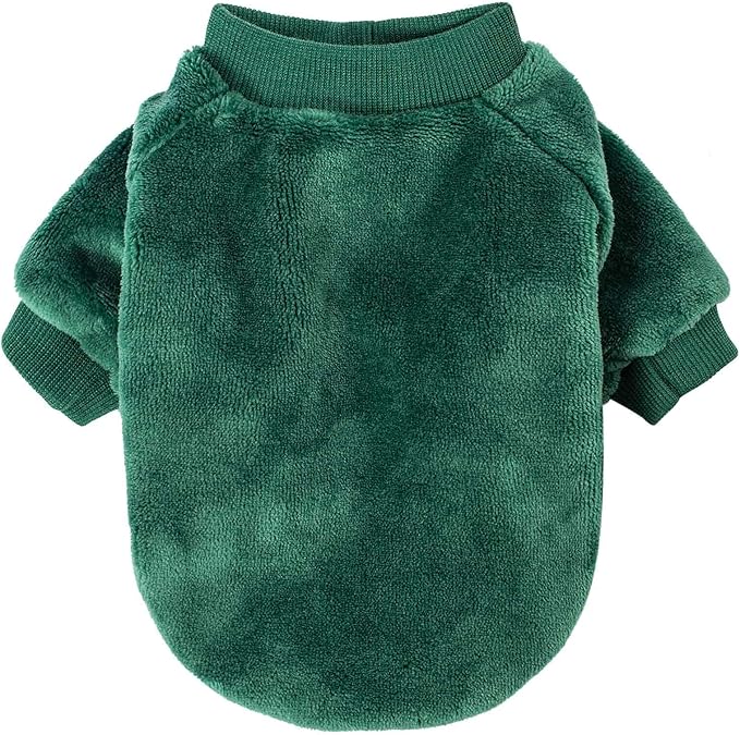 FabriCastle Dog Sweater, Pack of 2, Dog Clothes, Dog Coat, Dog Jacket for Small or Medium Dogs Boy or Girl, Ultra Soft and Warm Cat Pet Sweaters (X-Large, Dark red,Dark Green) - PAWPICO