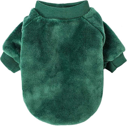 FabriCastle Dog Sweater, Pack of 2, Dog Clothes, Dog Coat, Dog Jacket for Small or Medium Dogs Boy or Girl, Ultra Soft and Warm Cat Pet Sweaters (X-Large, Dark red,Dark Green) - PAWPICO