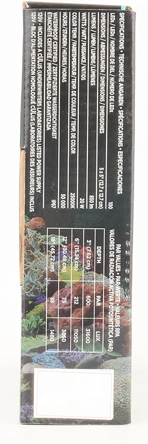 Fluval SEA Marine Nano LED Aquarium Lighting with Bluetooth, 20 Watts,Glass Fluval