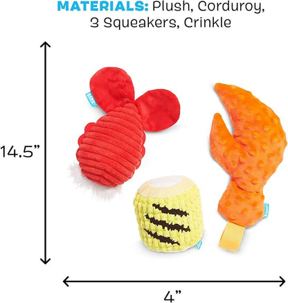 Barkbox The Maine Event Dog Toy Bundle – Squeaky Dog Toys – Plush Dog Toys – Puppy and Pet Toys for Medium to Large Dogs - PAWPICO